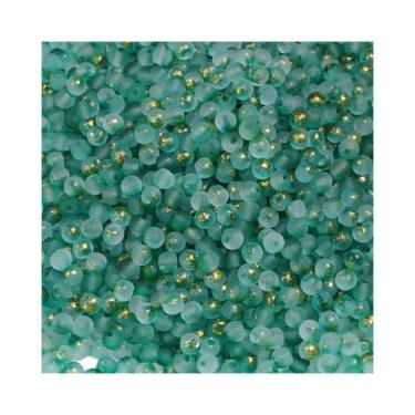 Imagem de Contas De Vidro Fosco Dourado Salpicado De 4mm, 100 Peças Para Joias A