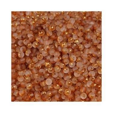 Imagem de Contas De Vidro Fosco Dourado Salpicado De 4mm, 100 Peças Para Joias A