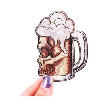 Imagem de Patch Bordado De Macaco Fumante Punk, Animal Feroz, DIY, Termocolante 