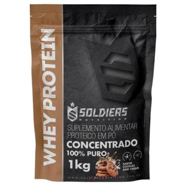 Imagem de Whey Protein Concentrado 1kg - Sabor Cookies - 100% Importado - Soldie