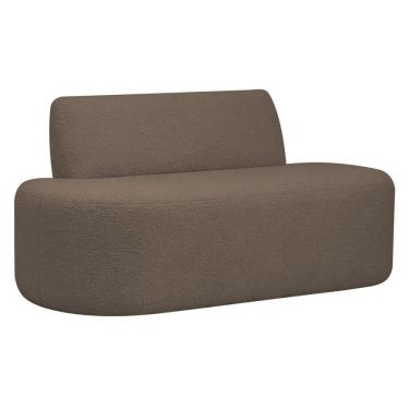 Imagem de Sofá Reto 02 Lugares 150cm Mônaco Bouclé Marrom - Nexta Casa