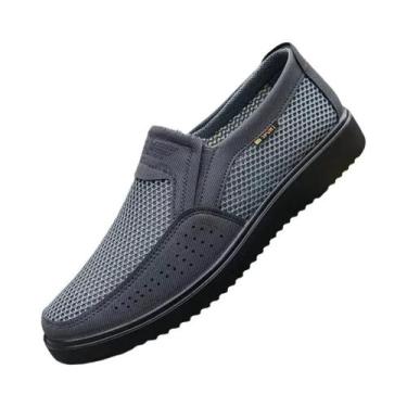 Imagem de Tênis Casuais Masculinos De Malha Respirável Com Sola Macia, Sapatos D