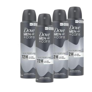 Imagem de Kit 4 Desodorantes Dove Men+Care Antitranspirante Aerossol Sem Perfume
