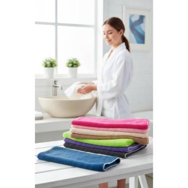 Imagem de 10 Panos Microfibra Flanela 30x40cm - Polimento e Limpeza - Congratula