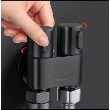 Imagem de Registro Duplo para Máquina de Lavar e Ducha Higiênica com Dupla Saída e Abertura 1-4 d...