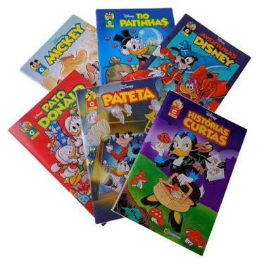 Imagem de Kit Lote 6 Gibis Novos Disney Mickey Pateta Donald Diversos - CULTURAM