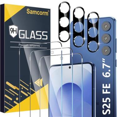 Imagem de Protetor de Tela Samcorn Galaxy S25 FE Kit 3+3 HD Transparente