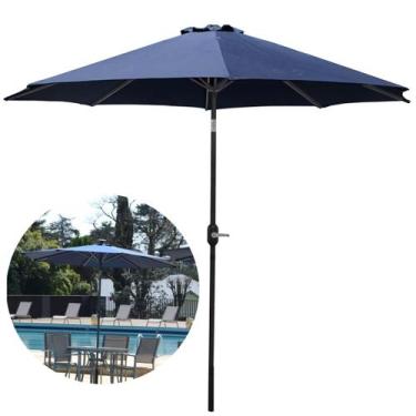 Imagem de Ombrelone Central Praia Jardim 2,70 Metros Articulado Azul Marinho - R