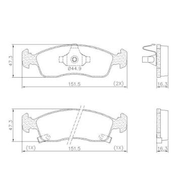 Imagem de Pastilha Freio Dianteira Onix 2012 a 2019 Lonaflex P-94