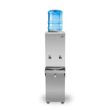 Imagem de Bebedouro Industrial de Coluna Galão Frisbel 25 Litros 2 Torneiras Gel