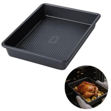 Imagem de Assadeira Forma Retangular Antiaderente 35cm Carne Bolo Pâo - Baker's 