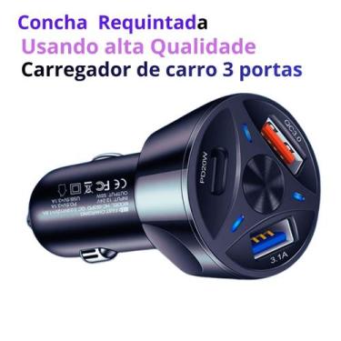 Imagem de QC Carregador Do Telefone Móvel Do Carro De Carregamento Rápido Adapta