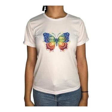 Imagem de Camiseta Feminina Dry fit Nayre Modas Frase BRANCO P