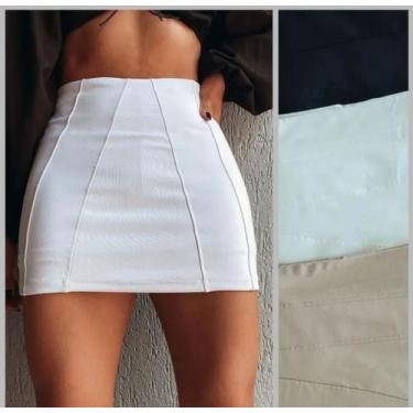 Imagem de Saia  short Bengalim com elastano .TAM P ao GG - Boneca exibida 