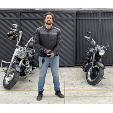 Imagem de Jaqueta Moto CE Couro Bovino com Forro Impermeável Removível - KUSTOM 