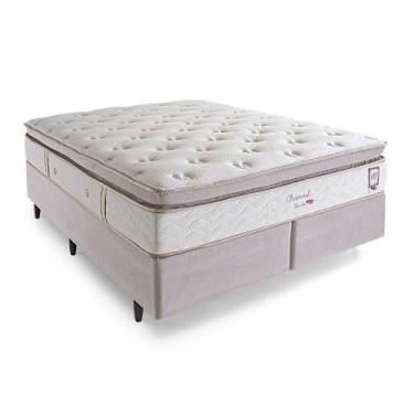 Imagem de Cama Box Suede Queen, Molas Ensacadas Herval Channel Bambu, 72x158x198
