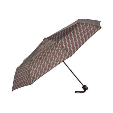 Imagem de Sombrinha Fazzoletti Metal ZigZag Marrom 104ZIGZAGMARROM - SOMBRINHAS 