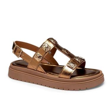 Imagem de Sandália Adulto Feminino Dakota 8133, Bronze, 37