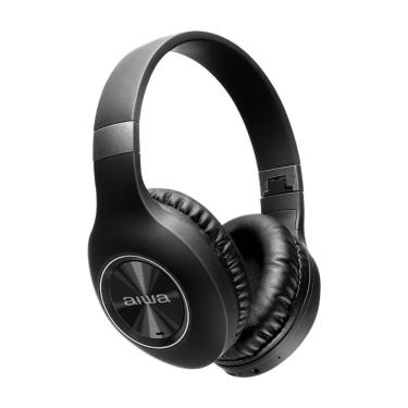 Imagem de Headphone Aiwa HP-02-B Bluetooth ANC Cancelamento Ativo de Ruído Até 28 Horas Bateria Preto