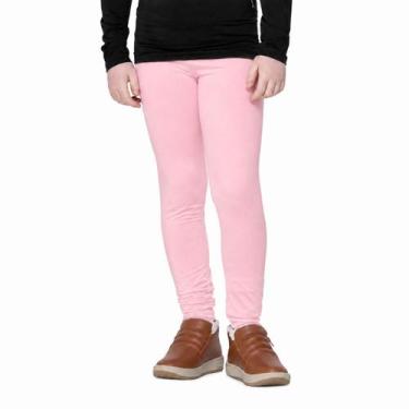 Imagem de Calça Infantil Menina Lezi Térmica Rosa Claro - 50080, M, Rosa