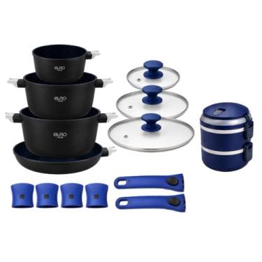 Imagem de Kit Panelas Antiaderente Euro Home com Marmita Inox - Class Home