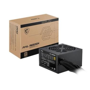 Imagem de Fonte de Alimentação MSI A650GN 650W 80Plus Gold PFC Ativo MAG A650GN 