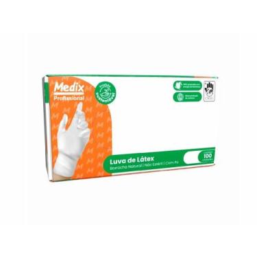 Imagem de Luva Descartável - Uso Geral - Látex - com Pó - 100un, Pp - Medix Bras