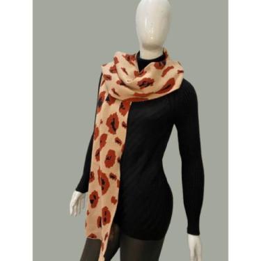Imagem de Cachecol Tricot Feminino Inverno Elegante Oncinha Tricô - Giuliana Mar