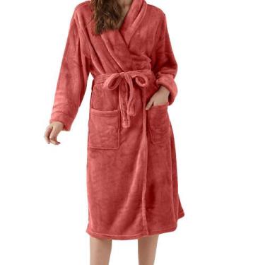 Imagem de Roupão Kimono Felpudo Unisex Microfibra Macio Pós Banho - Camesa, Terr