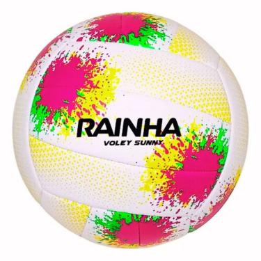 Imagem de Bola de Vôlei Sunny com Toque Macio e Tecnologia Touch Amarelo e Branco Rainha 65.5CM