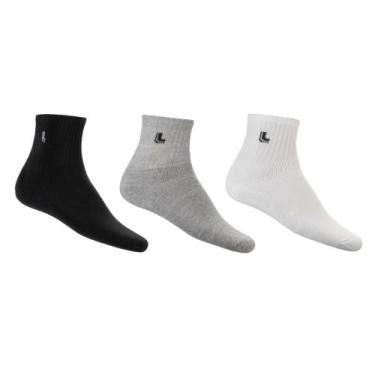 Imagem de Meia Lupo Sport Kit c/3 03148 Preto/Cinza TAM 37 ao 40, M, Preto, Cinz