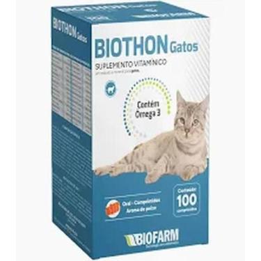 Imagem de Biothon Gatos 100 Comprimidos Suplemento Completo Vitaminas Biofarm