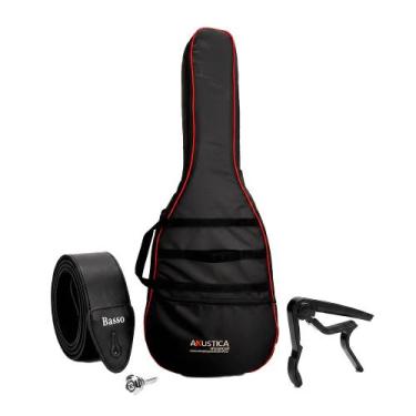 Imagem de Kit Premium Acessórios Violão Clássico Bag + Capotraste + Roldana + Co