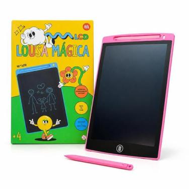 Imagem de Lousa Mágica Rosa Infantil Diversão Criatividade C/ Bateria - Brinqued