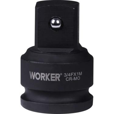 Imagem de Adaptador para Soquete de Impacto 1-2 X 3-8 Versatilidade Uso Profissional Aço Worker