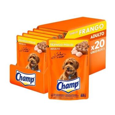 Imagem de Ração Para Cachorro Adulto Champ Frango Sache 85G Embalagem com 20 Uni