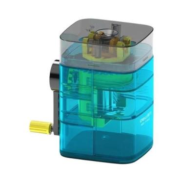Imagem de Afiador De Lápis Automático Transparente Com Manivela Para Artesanato 