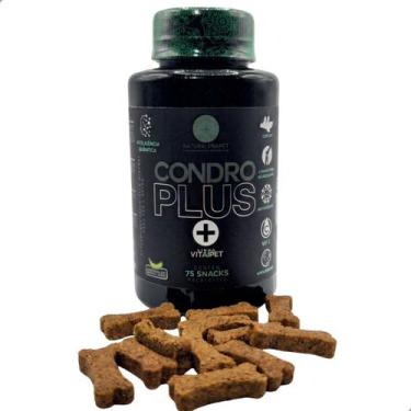 Imagem de Condro Plus+ Vit C Curcuma Glicosamin 75 Snacks Natural Pra Pet