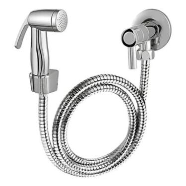 Imagem de Ducha Higiênica Cromada Registro 1/4 Volta mangueira inox 1, - Congrat
