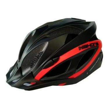 Imagem de Capacete Ciclismo High One Win Preto Com Led Sinalizador M