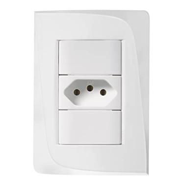 Imagem de Espelho com Bastidor e Tomada Simples 50000 Tendenza Pezzi (Branco - 10A)