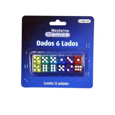 Imagem de Kit 6 Dados Com 12 Peças - Western Dad-12c