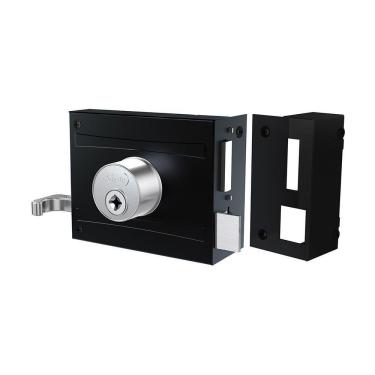 Imagem de Fechadura Stam 1701/100 Portão Sobrepor Tetra com 4 Chaves Preto Fosco