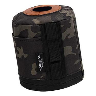 Imagem de Segolike Capa protetora portátil de tanque de gás cilindro de combustível Oxford pano antiqueda tampa de armazenamento para acessórios de viagem churrasco piquenique caminhada - camuflagem preta G