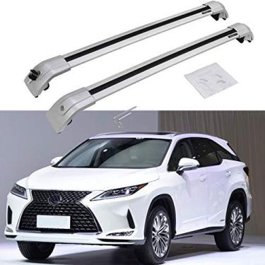 Imagem de UDP-Auto 2 peças apto para Lexus RX RX350 RX270 RX300 RX450 RX450H 2016-2020 barras transversais ajustáveis barras transversais bloqueáveis rack de trilho de teto bagagem, bagagem, bagagem, bagagem, bagagem, todo prata