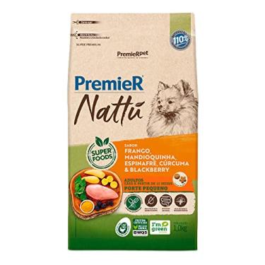 Imagem de PremieR Pet Nattu Ração Seca para Cães Adultos Porte Pequeno Sabor Frango, Mandioquinha, Espinafre, Cúrcuma e Mirtilo 1kg