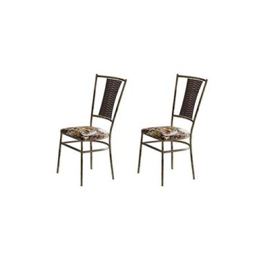 Imagem de Kit 2 Cadeiras De Jantar Estofada Em Aço Barcelona - Decorlidi