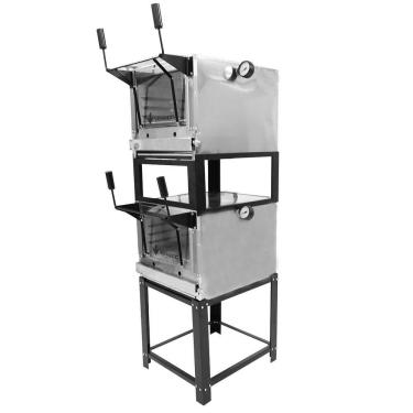 Imagem de Forno Roma Venâncio 60 cm de Lastro a Gás Duplo Inox com Pedra Refratária FIRIDI60