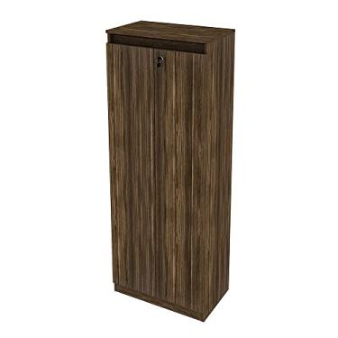 Imagem de Armário Alto com Tranca para Escritório Home Office ME4151 MDP Nogal G69 - Gran Belo