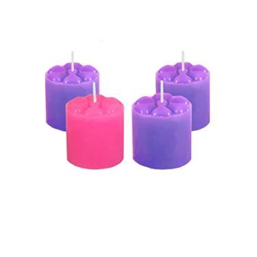 Imagem de 2 Kits Velas Advento Várias Cores Coroa Advento 3 Candelabro